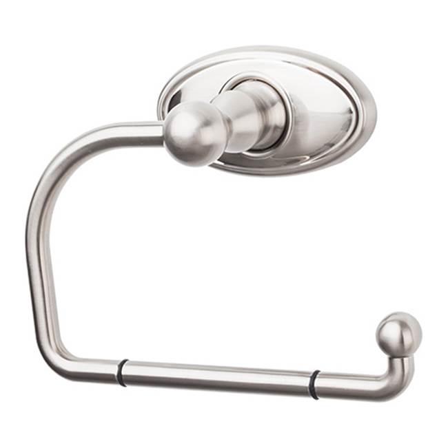 Top Knobs - Edwardian Bath Tissue Hook Oval Backplate Brushed Satin Nickel - Brushed Satin Nickel