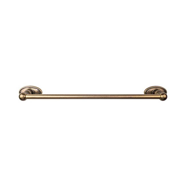 Top Knobs - Edwardian Bath Towel Bar 18 In. Single - Oval Backplate German Bronze - German Bronze