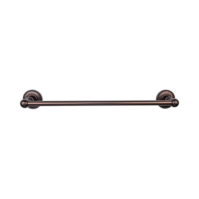 Top Knobs - Edwardian Bath Towel Bar 24 In. Single - Beaded Bplate Oil Rubbed Bronze - Oil Rubbed Bronze