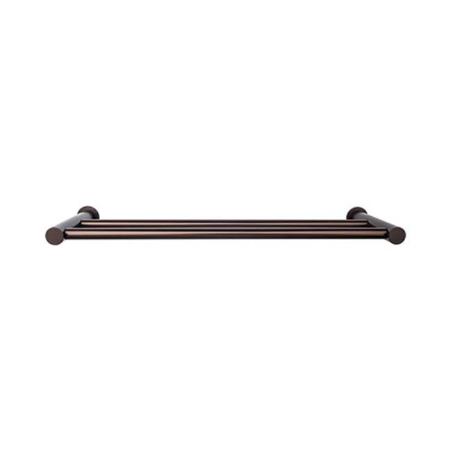 Top Knobs - Hopewell Bath Towel Bar 30 Inch Double Oil Rubbed Bronze - Oil Rubbed Bronze