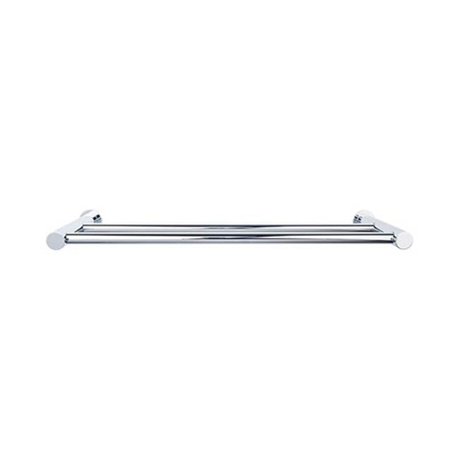 Top Knobs - Hopewell Bath Towel Bar 30 Inch Double Polished Chrome - Polished Chrome