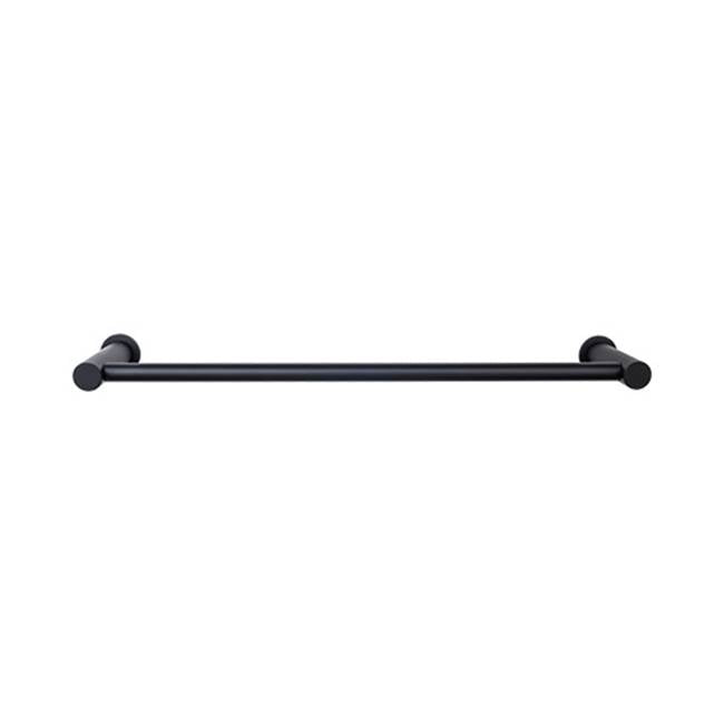 Top Knobs - Hopewell Bath Towel Bar 24 Inch Single Flat Black - Flat Black