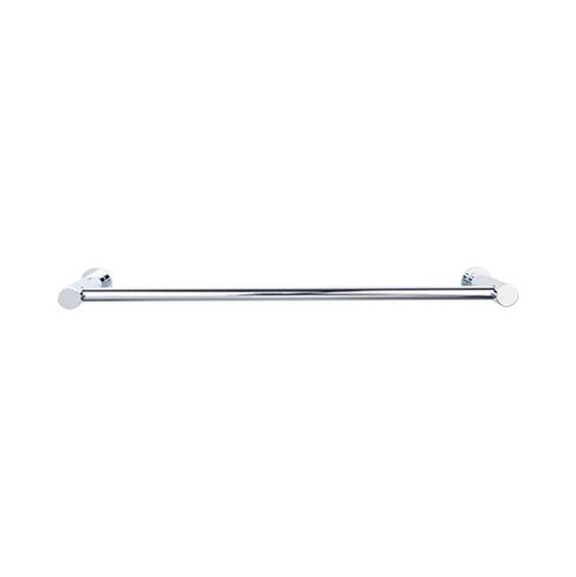 Top Knobs - Hopewell Bath Towel Bar 24 Inch Single Polished Chrome - Polished Chrome