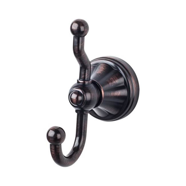 Top Knobs - Hudson Bath Double Hook Tuscan Bronze - Tuscan Bronze