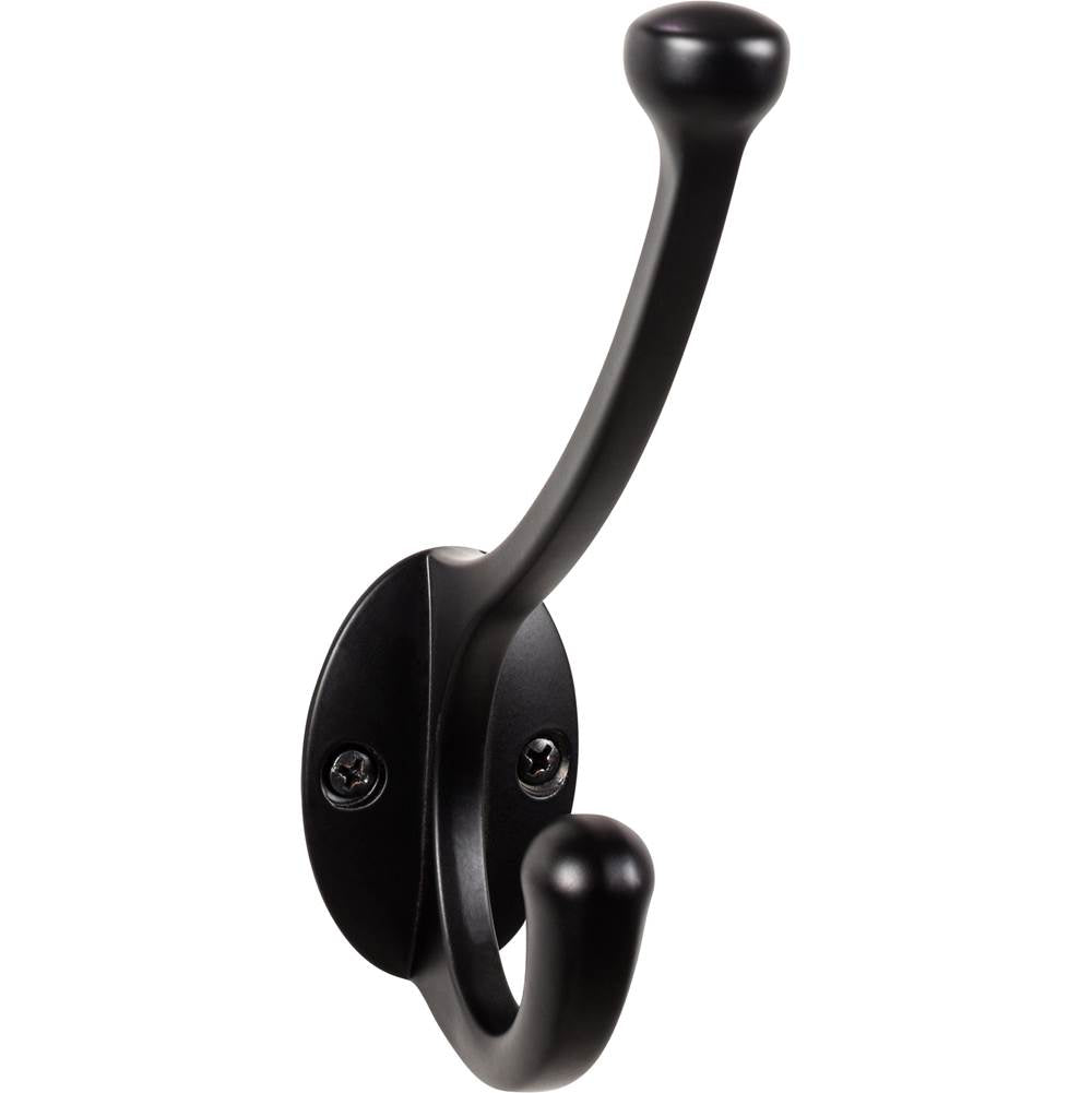 Top Knobs - Bergen Hook 5 9/16 Inch Flat Black - Flat Black