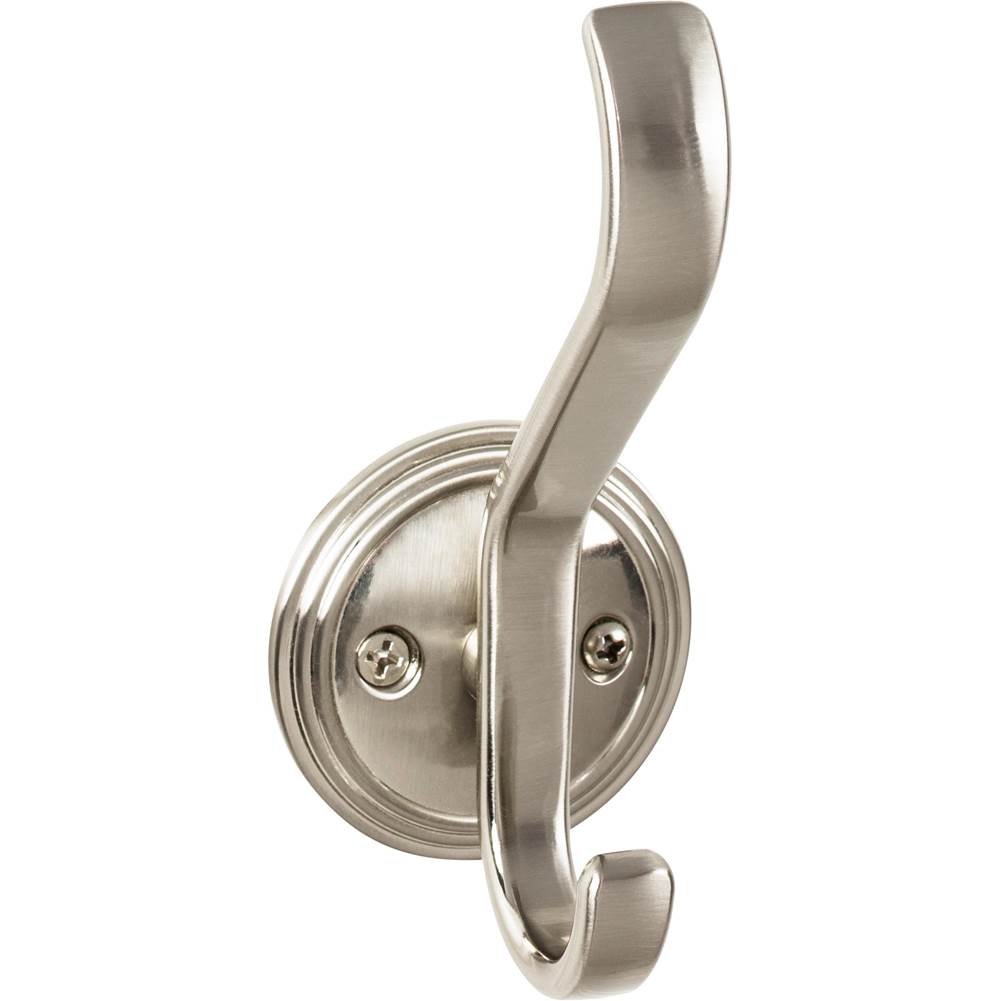 Top Knobs - Reeded Hook 4 11/16 Inch Brushed Satin Nickel - Brushed Satin Nickel