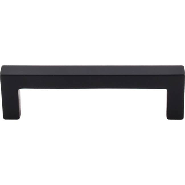 Top Knobs - Square Bar Pull 3 3/4 Inch (c-c) Flat Black - Flat Black