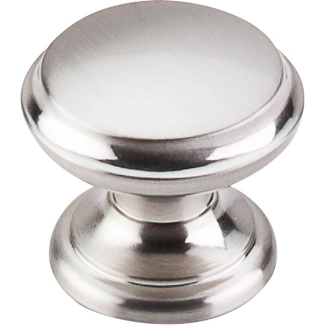 Top Knobs - Flat Top Knob 1 3/8 Inch Brushed Satin Nickel - Brushed Satin Nickel