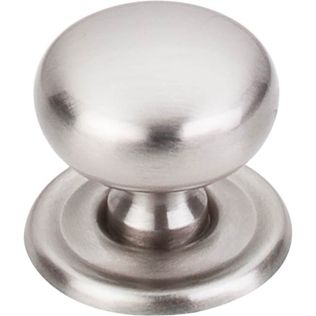 Top Knobs - Victoria Knob 1 1/4 Inch w/Backplate Brushed Satin Nickel - Brushed Satin Nickel