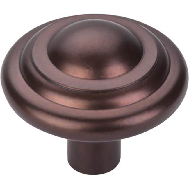 Top Knobs - Aspen Button Knob 1 3/4 Inch Mahogany Bronze - Mahogany Bronze