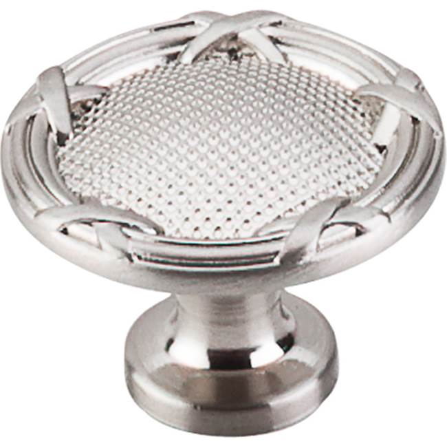 Top Knobs - Ribbon and Reed Knob 1 1/4 Inch Brushed Satin Nickel - Brushed Satin Nickel