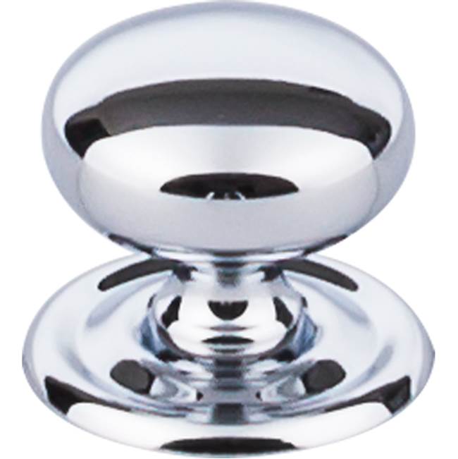 Top Knobs - Victoria Knob 1 1/4 Inch w/Backplate Polished Chrome - Polished Chrome