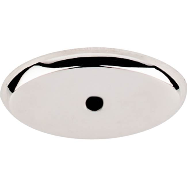 Top Knobs - Aspen II Oval Backplate 1 3/4 Inch Polished Nickel - Polished Nickel