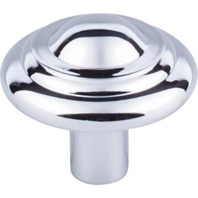 Top Knobs - Aspen II Button Knob 1 3/4 Inch Polished Chrome - Polished Chrome