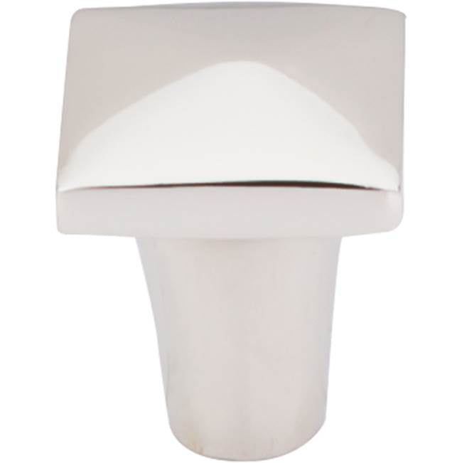 Top Knobs - Aspen II Square Knob 7/8 Inch Polished Nickel - Polished Nickel