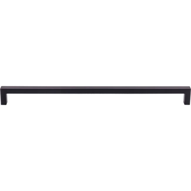 Top Knobs - Square Bar Pull 12 5/8 Inch (c-c) Flat Black - Flat Black