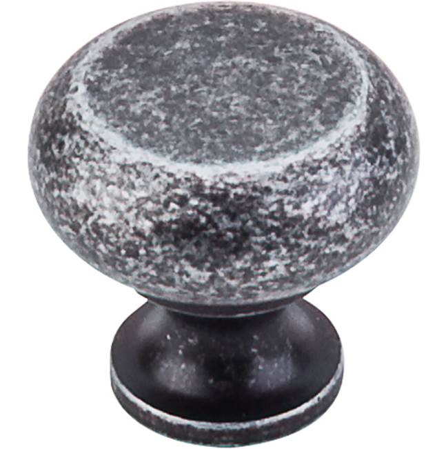 Top Knobs - Flat Faced Knob 1 1/4 Inch Black Iron - Black Iron