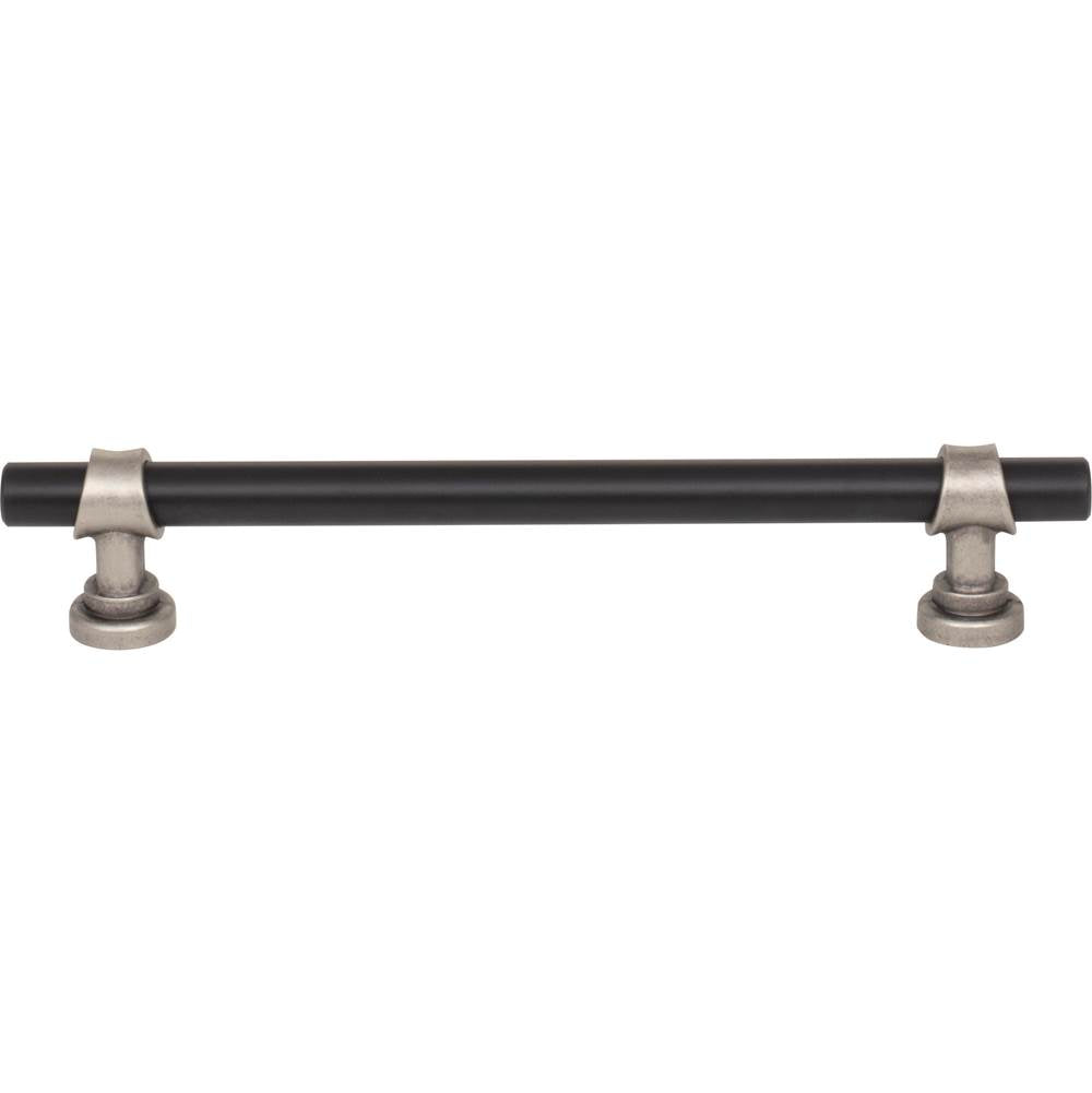 Top Knobs - Bit Pull 6 5/16 Inch (c-c) Flat Black and Pewter Antique