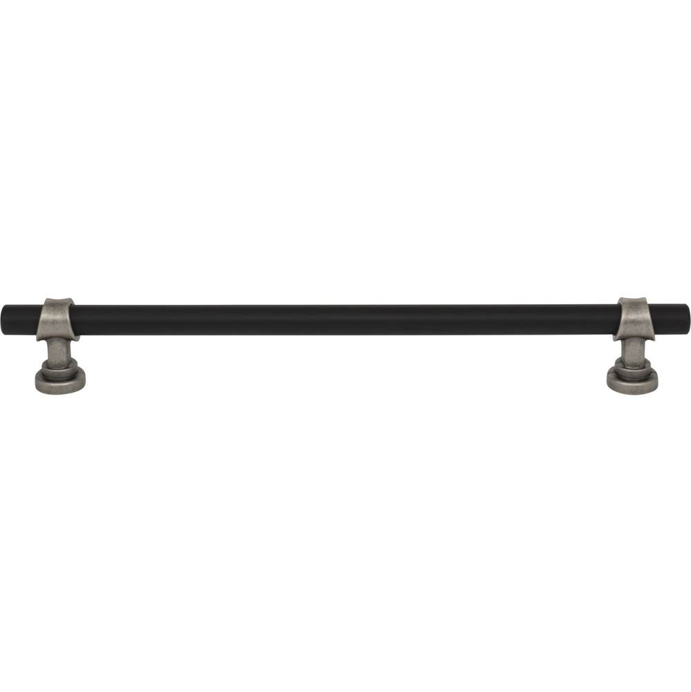 Top Knobs - Bit Pull 8 13/16 Inch (c-c) Flat Black and Pewter Antique