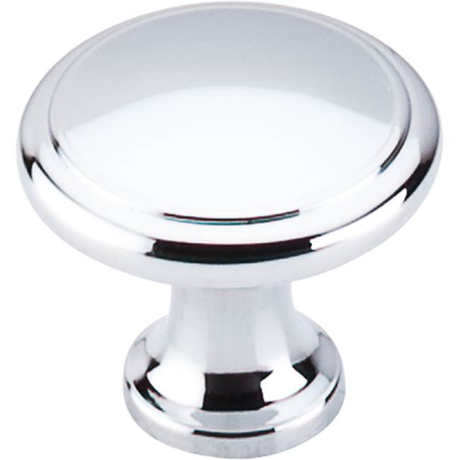 Top Knobs - Ringed Knob 1 1/8 Inch Polished Chrome - Polished Chrome