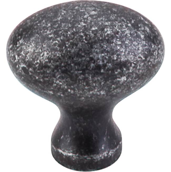 Top Knobs - Egg Knob 1 1/4 Inch Black Iron - Black Iron