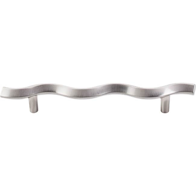 Top Knobs - Wave Pull 5 1/16 Inch (c-c) Brushed Satin Nickel - Brushed Satin Nickel