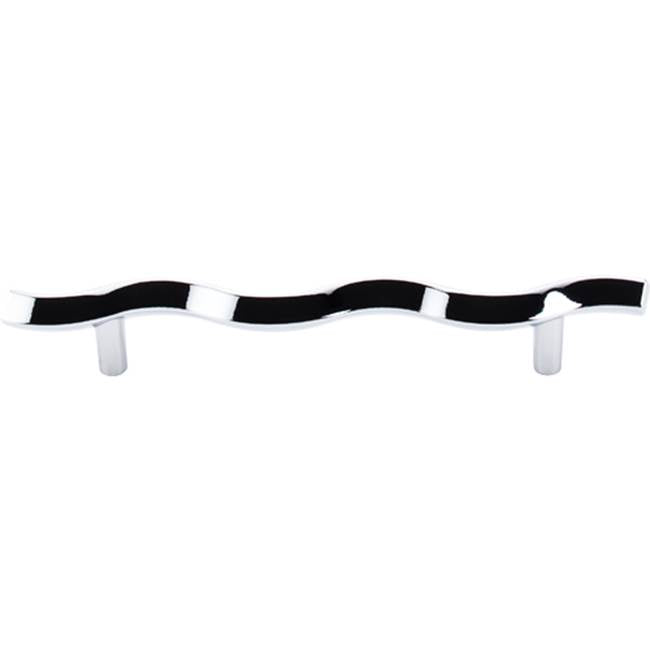 Top Knobs - Wave Pull 5 1/16 Inch (c-c) Polished Chrome - Polished Chrome