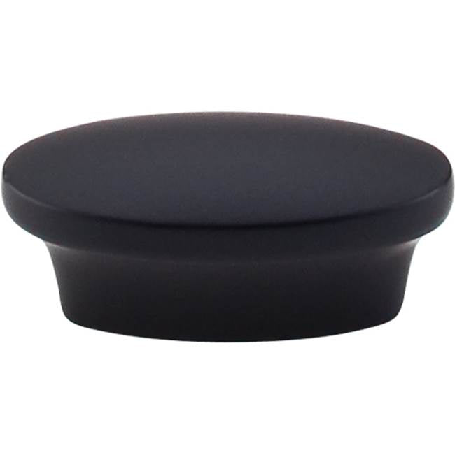 Top Knobs - Oval Pull 5/8 Inch (c-c) Flat Black - Flat Black