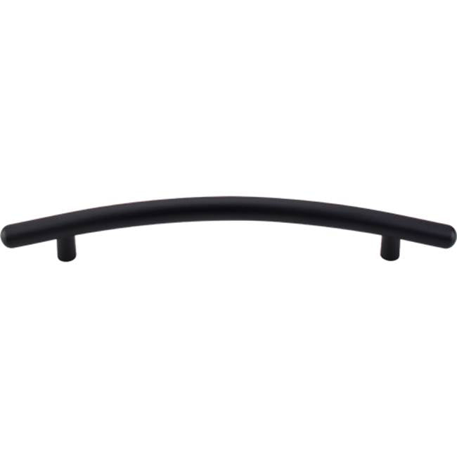 Top Knobs - Curved Bar Pull 6 5/16 Inch (c-c) Flat Black - Flat Black