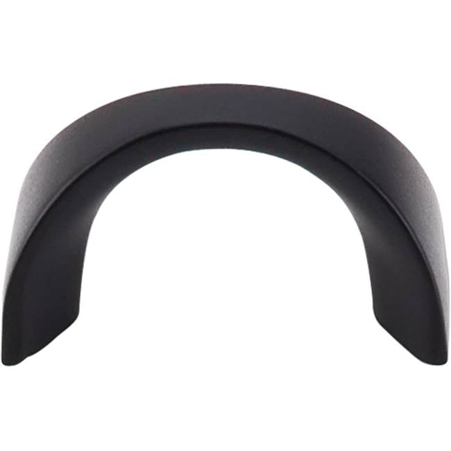 Top Knobs - Crescent U-Pull 1 1/4 Inch (c-c) Flat Black - Flat Black