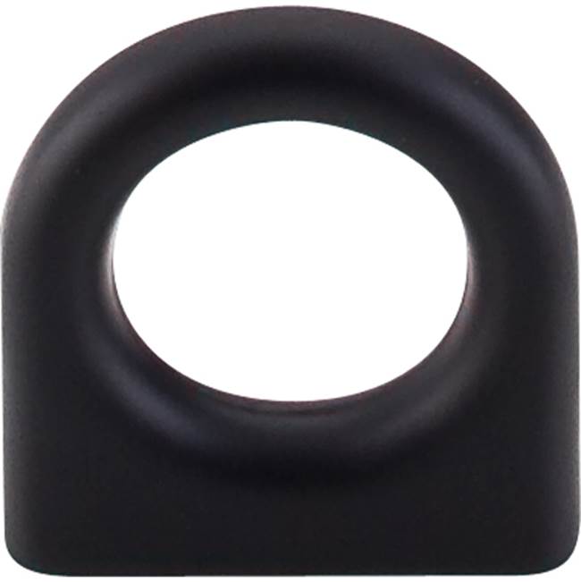 Top Knobs - Ring Pull 5/8 Inch (c-c) Flat Black - Flat Black