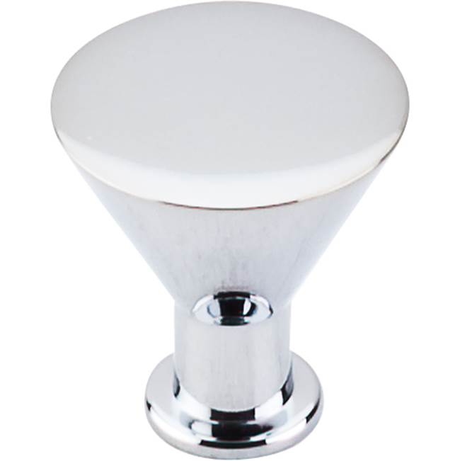 Top Knobs - Cocktail Knob 1 3/16 Inch Polished Chrome - Polished Chrome