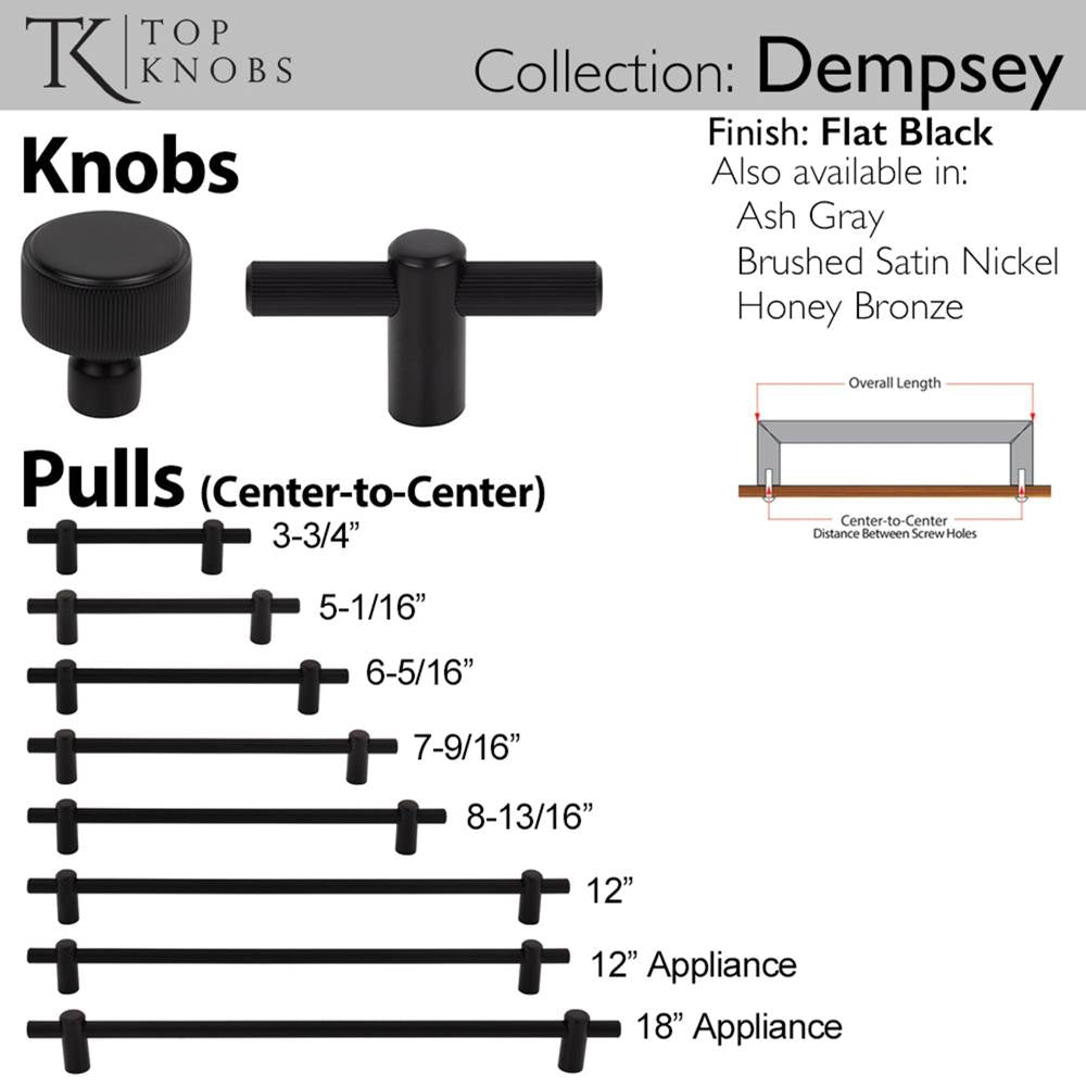 Dempsey Pull 12 Inch (c-c) Ash Gray
