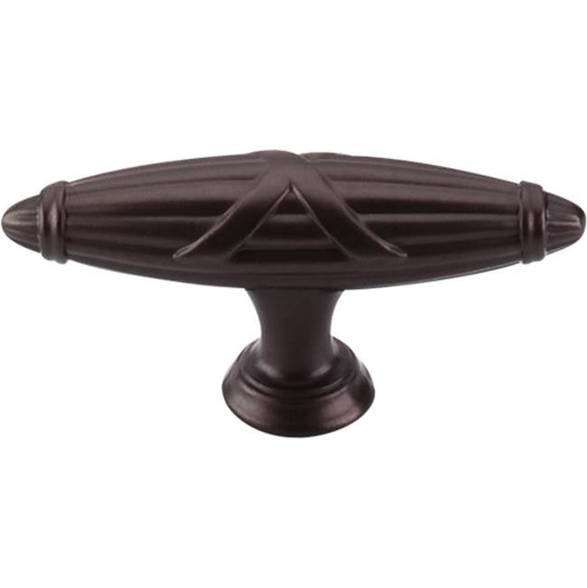 Top Knobs - Ribbon and Reed T-Pull 2 3/4 Inch Oil Rubbed Bronze - Oil Rubbed Bronze