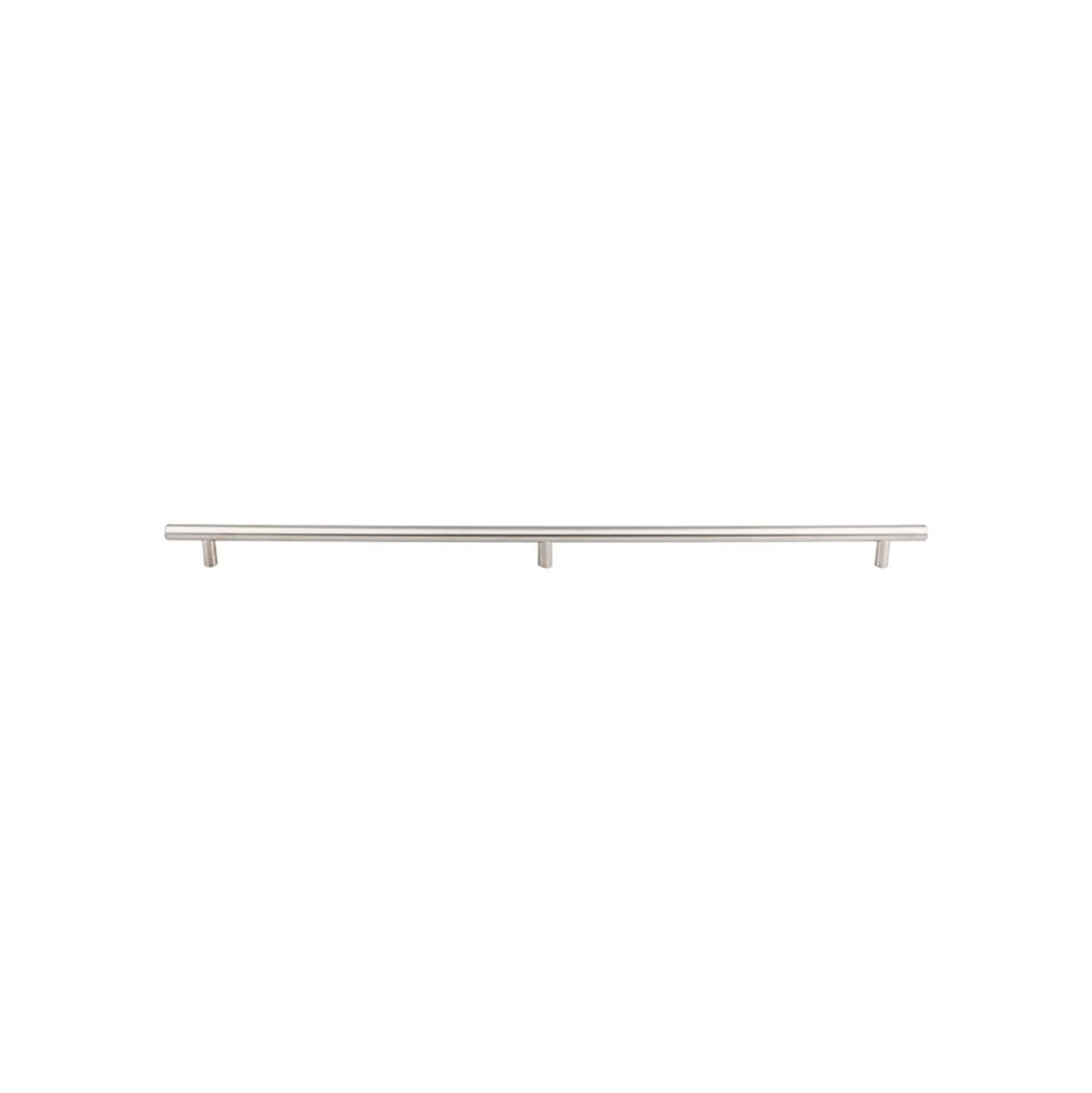 Top Knobs - Solid Bar Pull 3 posts - 2x18 1/8 inch (c-c) Brushed Stainless Steel - Stainless Steel