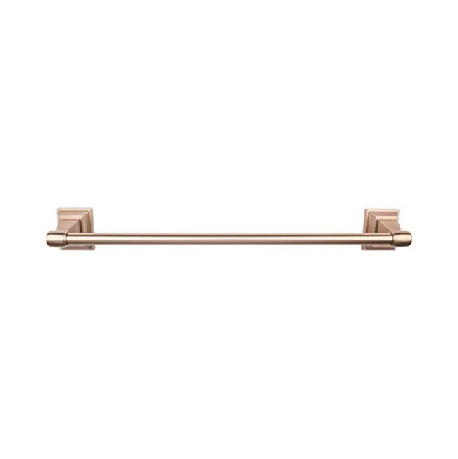Top Knobs - Stratton Bath Towel Bar 24 Inch Single Brushed Bronze - Brushed Bronze