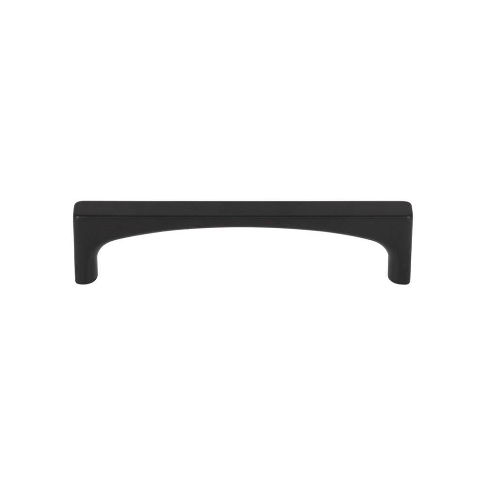 Top Knobs - Riverside Pull 3 3/4 Inch (c-c) Flat Black - Flat Black