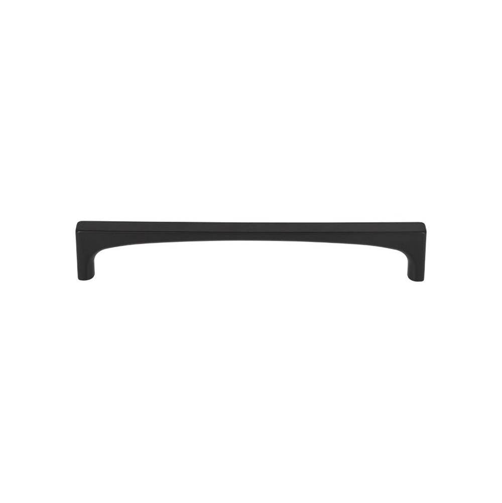 Top Knobs - Riverside Pull 6 5/16 Inch (c-c) Flat Black - Flat Black
