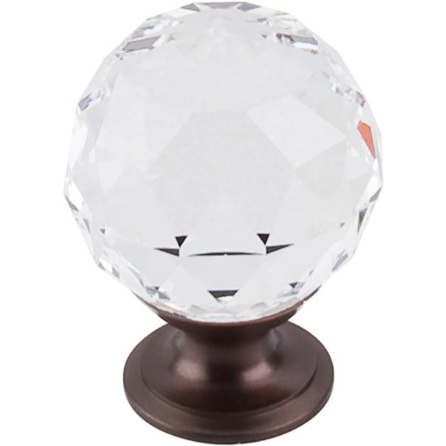 Top Knobs - Clear Crystal Knob 1 3/8 Inch Oil Rubbed Bronze Base - Oil Rubbed Bronze