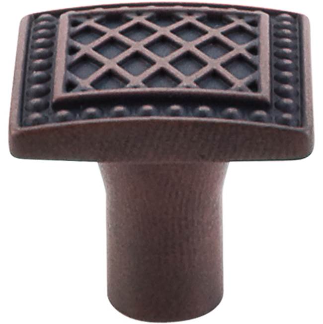 Top Knobs - Trevi Square Knob 1 1/4 Inch Patina Rouge - Patina Rouge