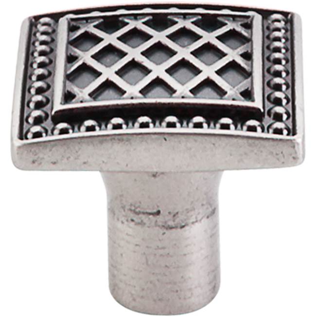 Top Knobs - Trevi Square Knob 1 1/4 Inch Pewter Antique - Pewter Antique