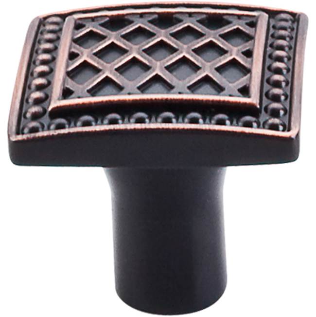 Top Knobs - Trevi Square Knob 1 1/4 Inch Tuscan Bronze - Tuscan Bronze