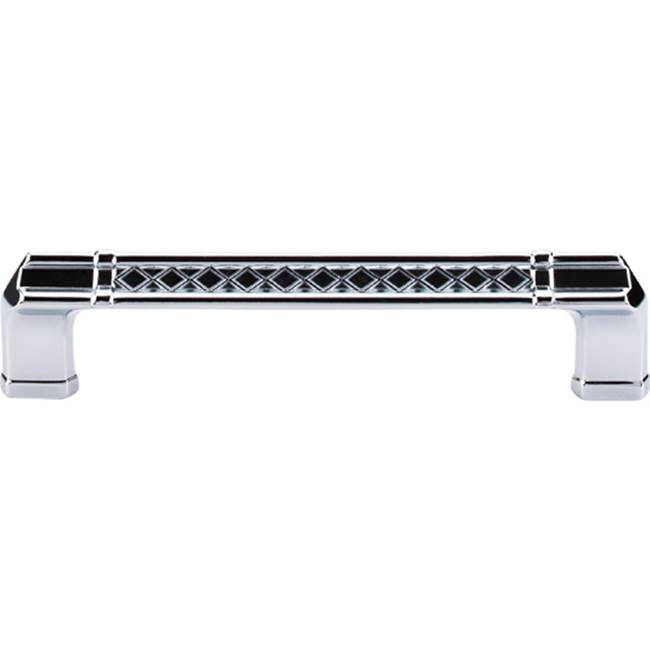Top Knobs - Tower Bridge Pull 5 Inch (c-c) Polished Chrome - Polished Chrome