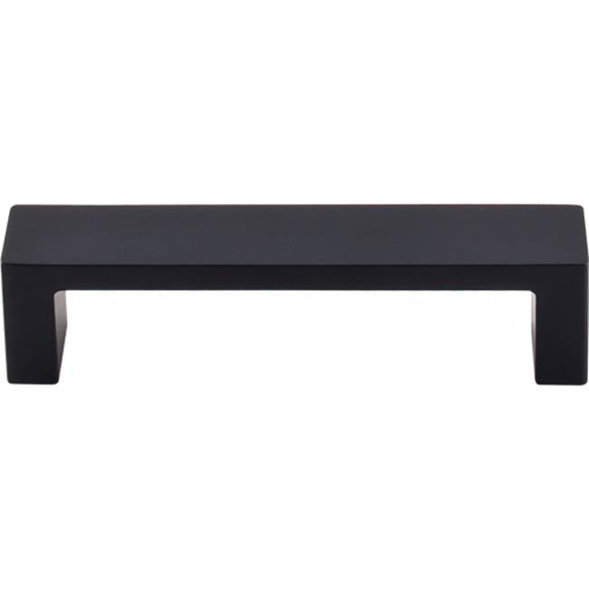 Top Knobs - Modern Metro Pull 3 3/4 Inch (c-c) Flat Black - Flat Black