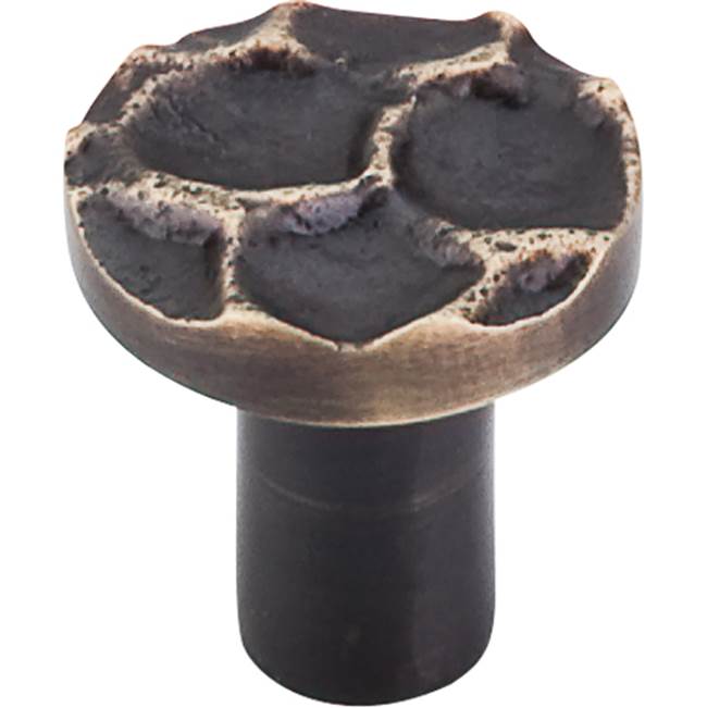 Top Knobs - Cobblestone Round Knob 1 1/8 Inch Brass Antique - Brass Antique