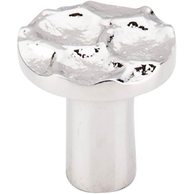Top Knobs - Cobblestone Round Knob 1 1/8 Inch Polished Nickel - Polished Nickel