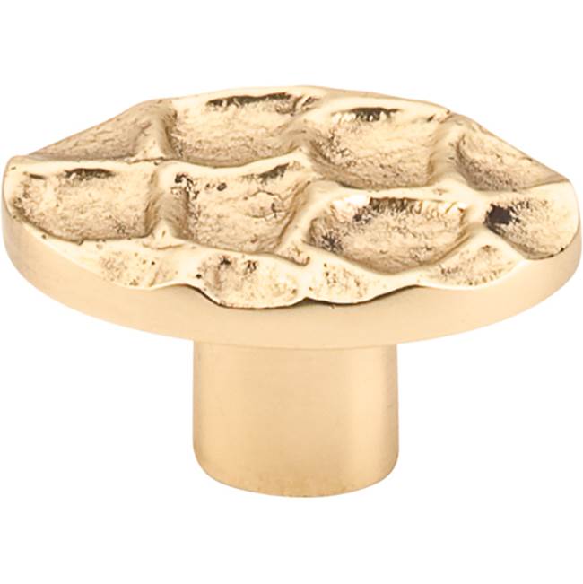 Top Knobs - Cobblestone Oval Knob 2 Inch Brass - Polished Brass