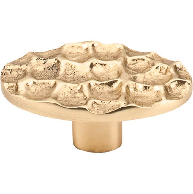Top Knobs - Cobblestone Oval Knob 2 5/8 Inch Brass - Polished Brass