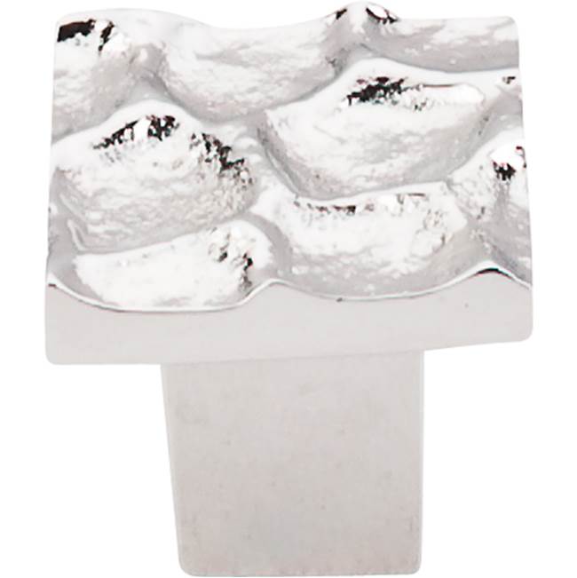 Top Knobs - Cobblestone Square Knob 1 1/8 Inch Polished Nickel - Polished Nickel