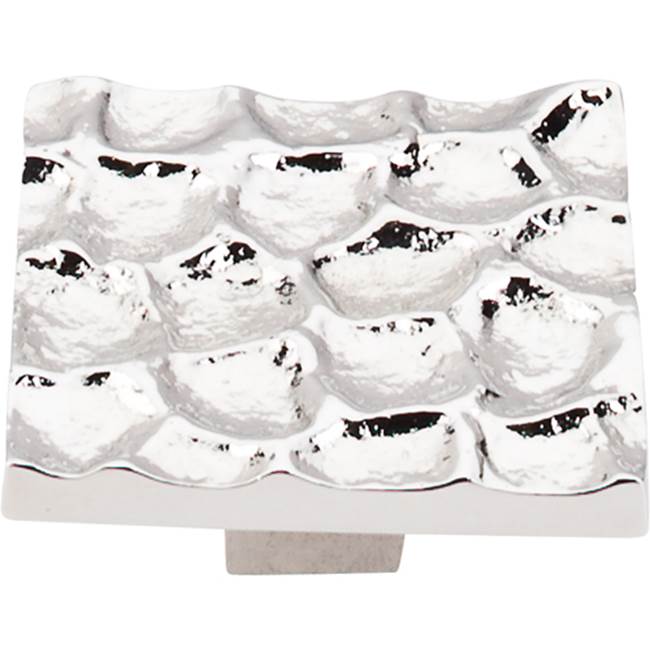 Top Knobs - Cobblestone Square Knob 1 15/16 Inch Polished Nickel - Polished Nickel